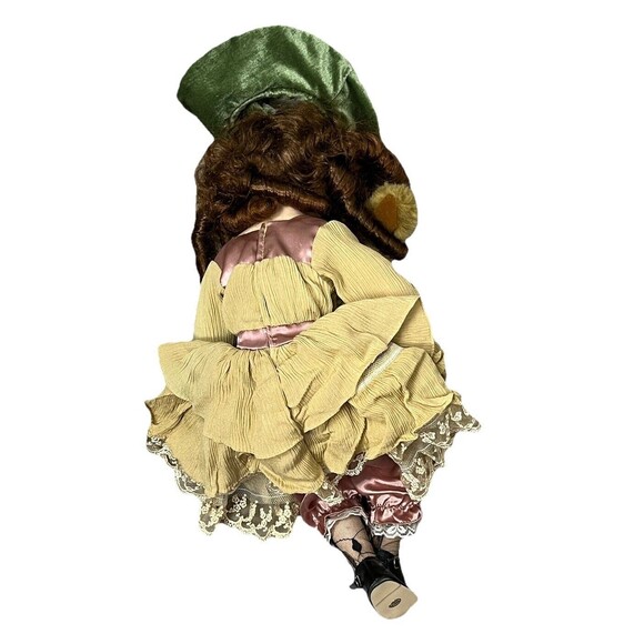 Christmas Around the World Porcelain Doll Victorian Girl Celine Shiloh Plush Dog - Picture 2 of 5